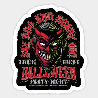 Halloween - Devil Illustration Sticker